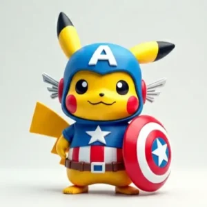 Pikachu Capitão America