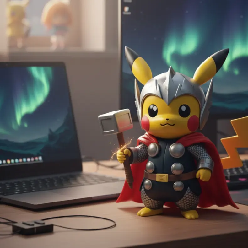 Pikachu Thor Deus do Trovão